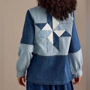 Seventy + Mochi Piper Patched Chore Denim Jacket size 6